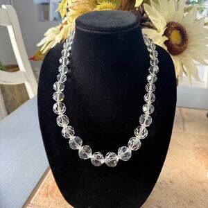 Basia Statement Clear Beaded Necklace